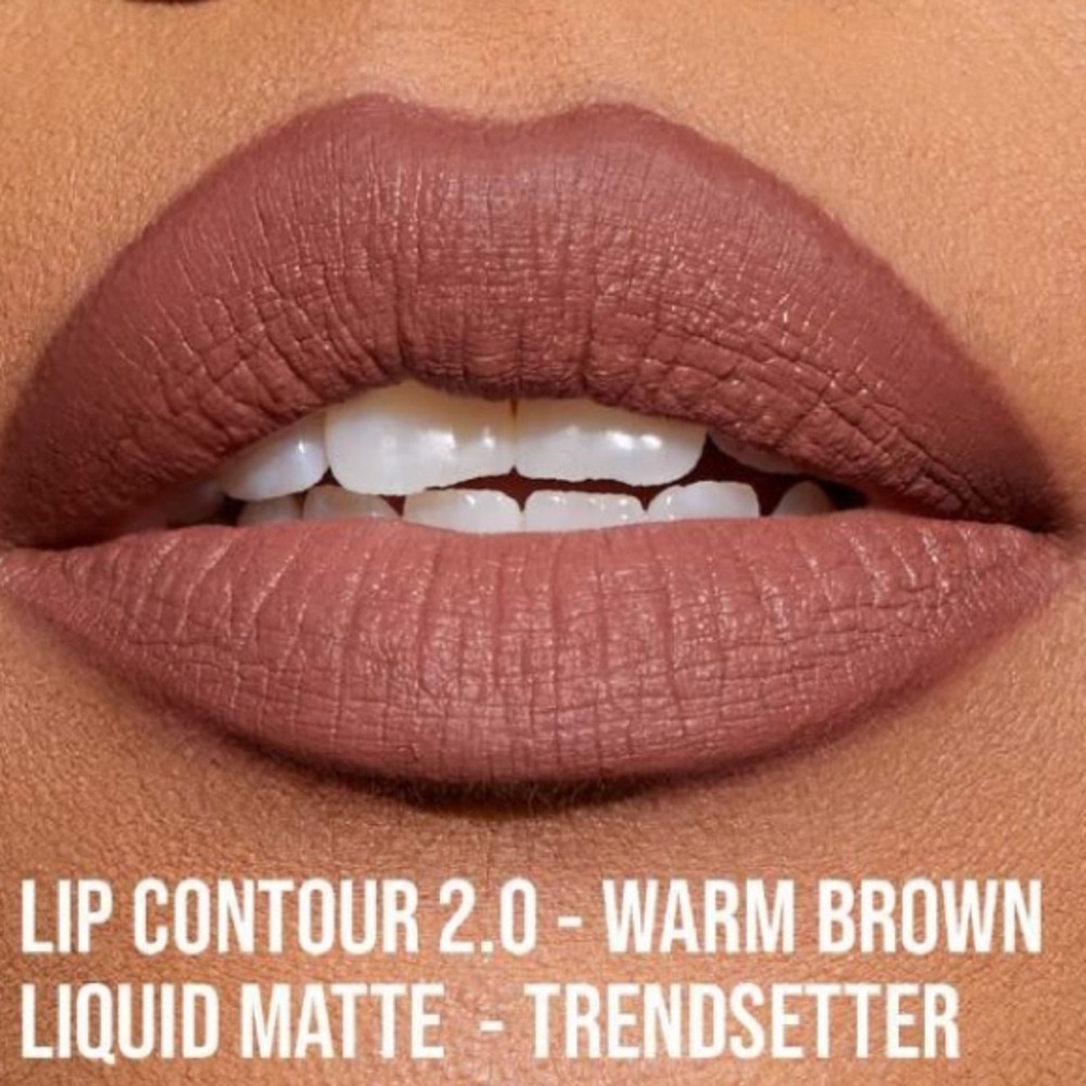 ❤️ 3/$25 HUDA BEAUTY Lip Contour 2.0 Matte MINI Lip Pencil in Warm Brown - Picture 2 of 13